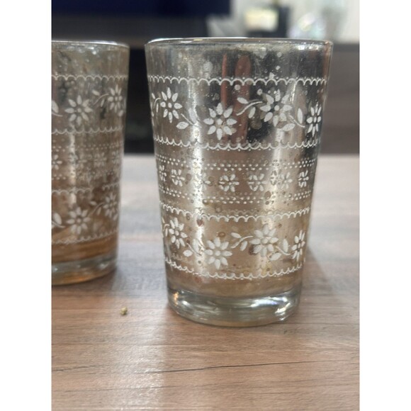 (4) Tea light Holder Flower Design - Picture 1 of 5